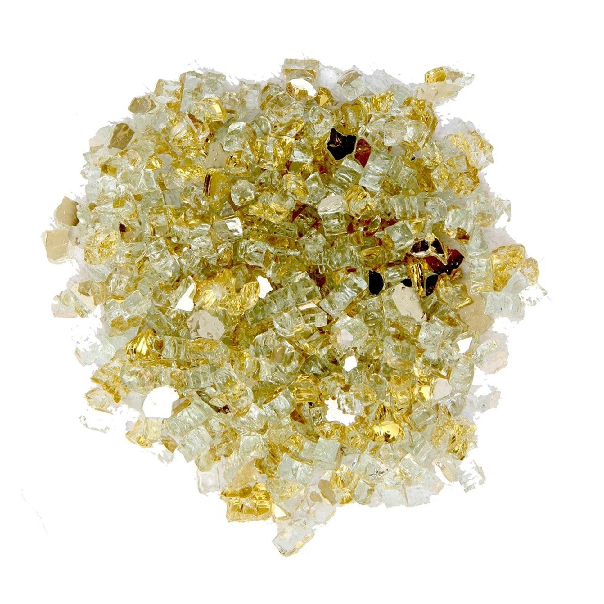 Gold Round Reflective Fire Pit Glass - Loft&Timber