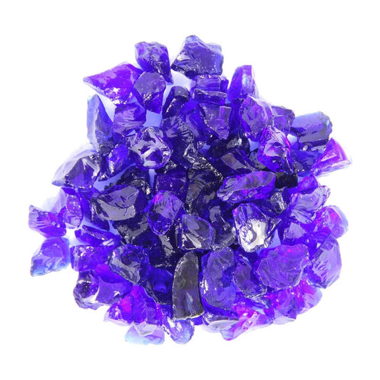 Cobalt Round Reflective Fire Pit Glass - Loft&Timber