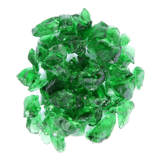 Green Round Reflective Fire Pit Glass - Loft&Timber