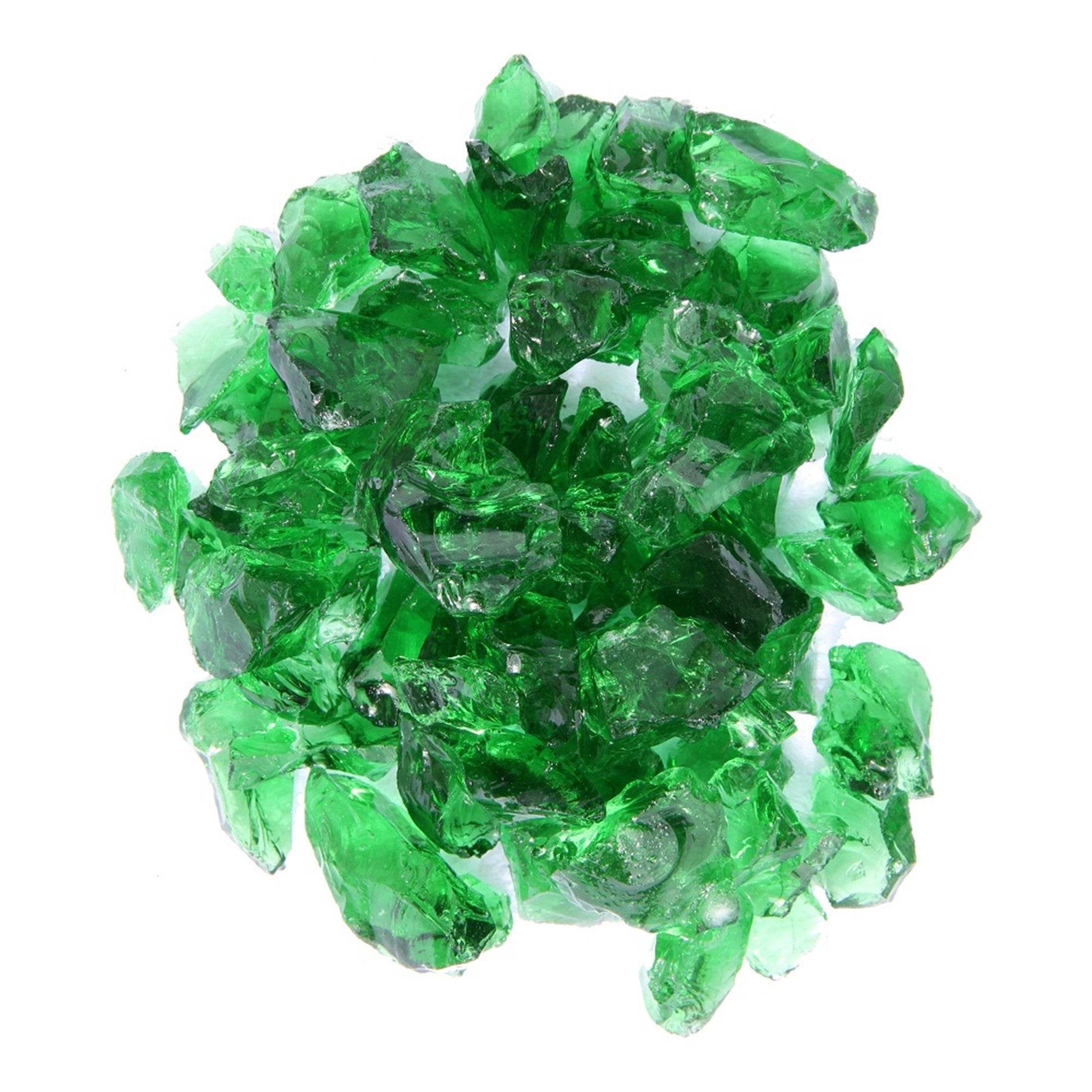 Green Round Reflective Fire Pit Glass - Loft&Timber