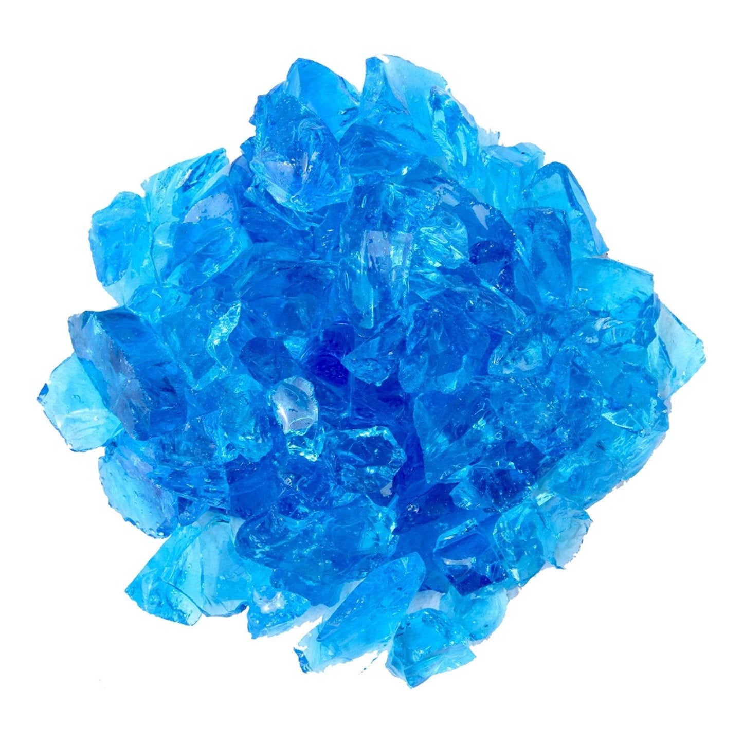 Turquoise Round Reflective Fire Pit Glass - Loft&Timber