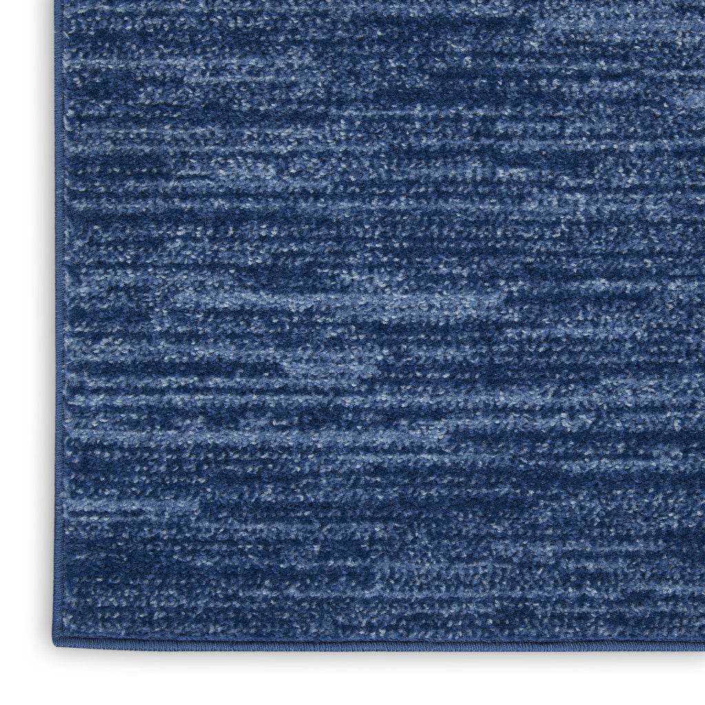 4' Runner Navy Blue Indoor Outdoor Runner Rug - Loft&Timber