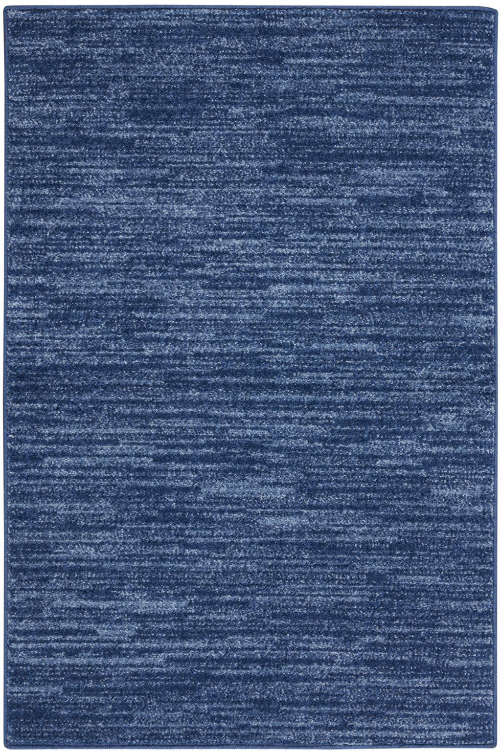 4' Runner Navy Blue Indoor Outdoor Runner Rug - Loft&Timber