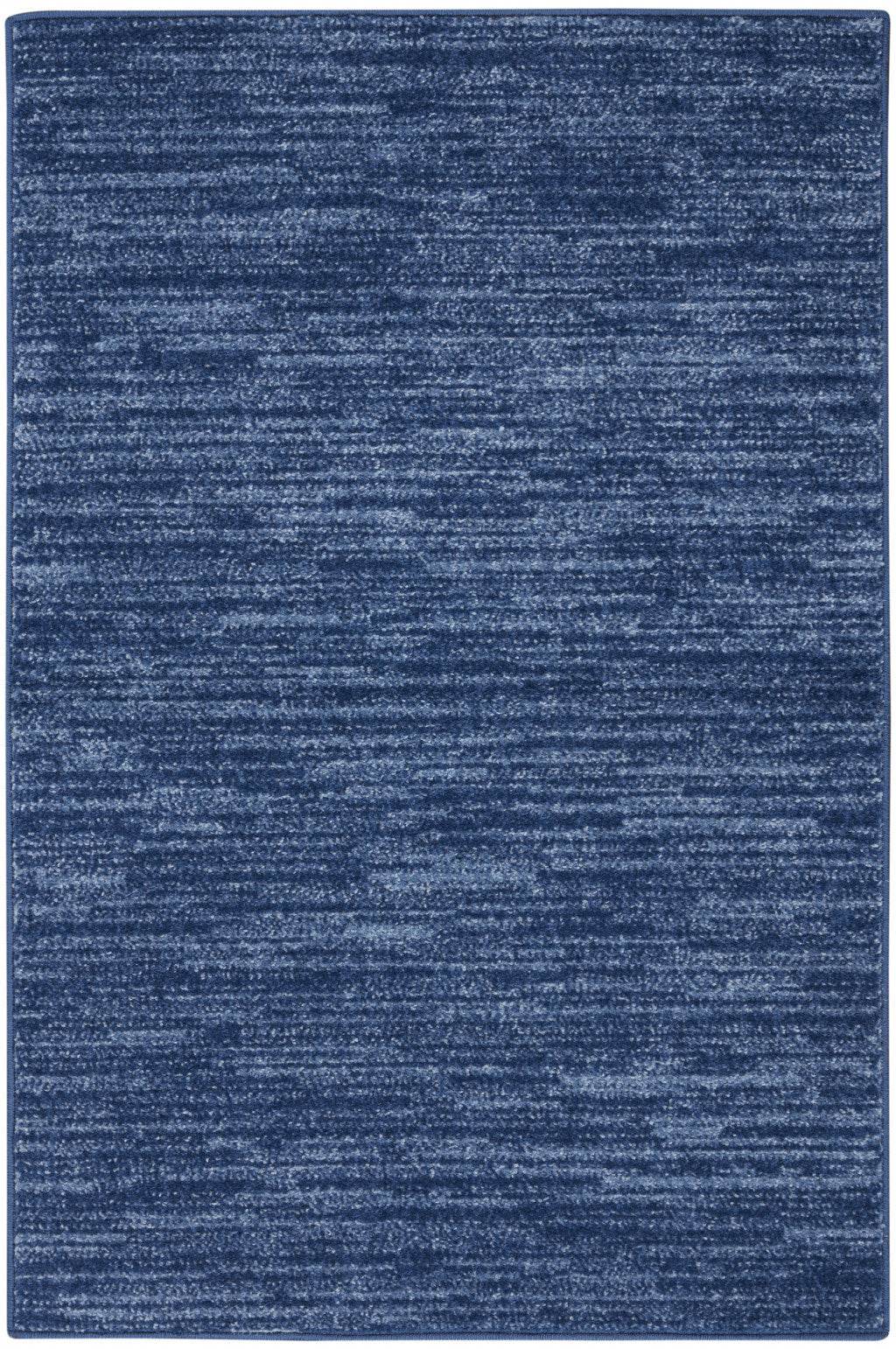 4' Runner Navy Blue Indoor Outdoor Runner Rug - Loft&Timber