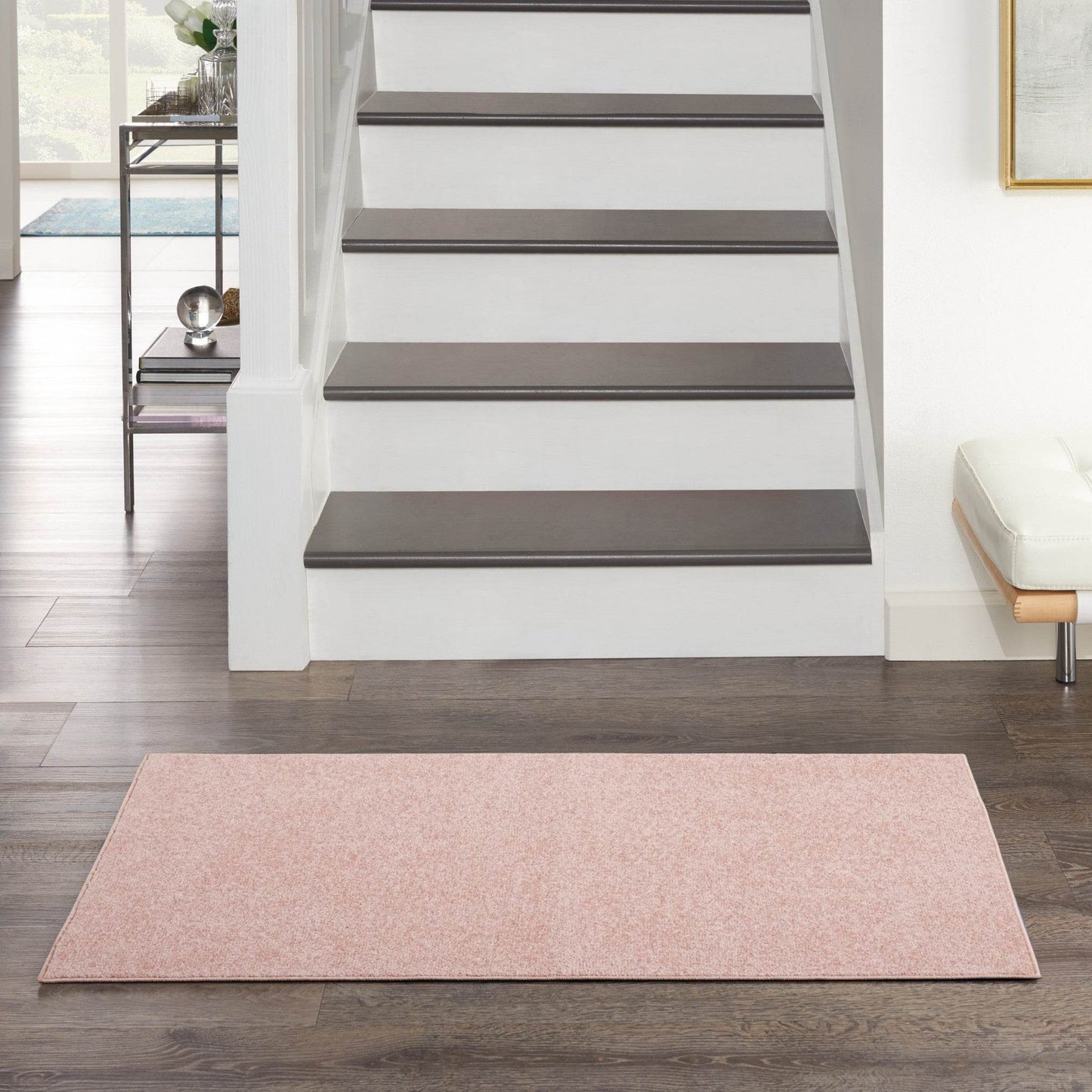 4' Runner Pink Indoor Outdoor Runner Rug - Loft&Timber