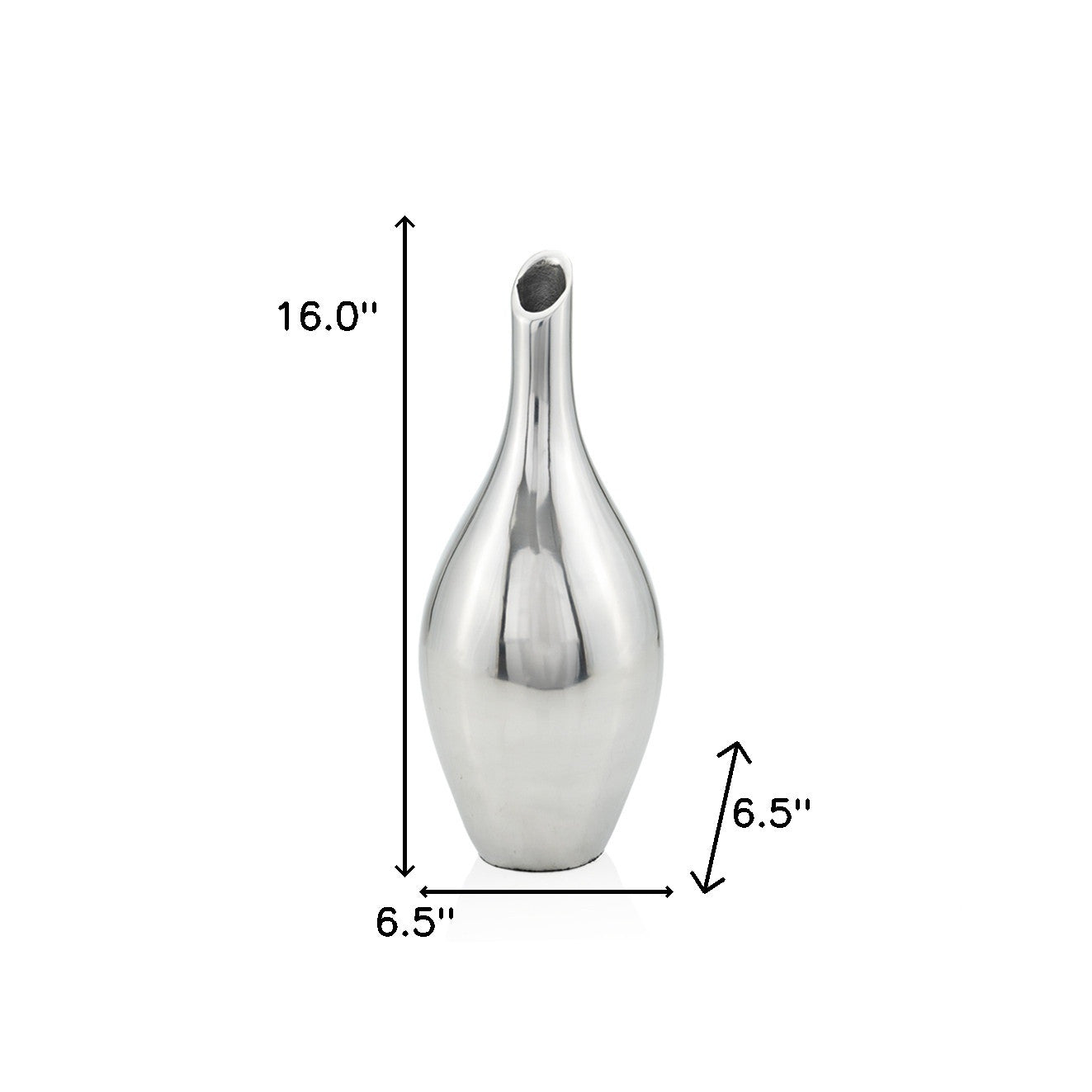 16" Silver Bud Aluminum Table Vase - Loft&Timber
