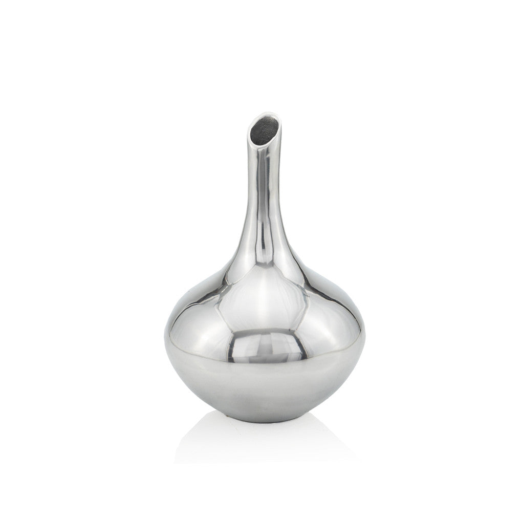13" Silver Bud Aluminum Table Vase - Loft&Timber