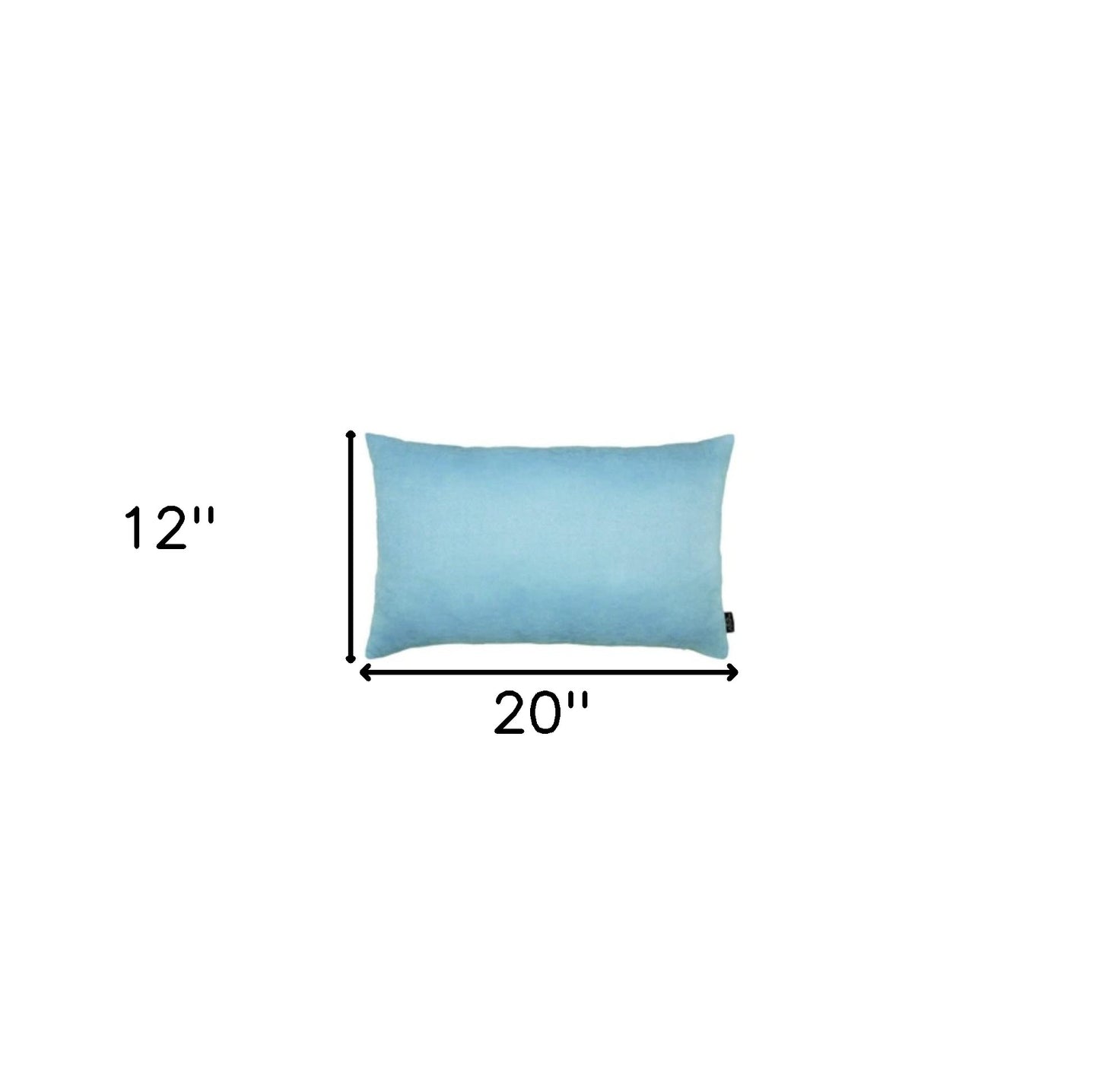 Set Of Two 12" X 20" Sky Blue Polyester Zippered Pillow Cover - Loft&Timber