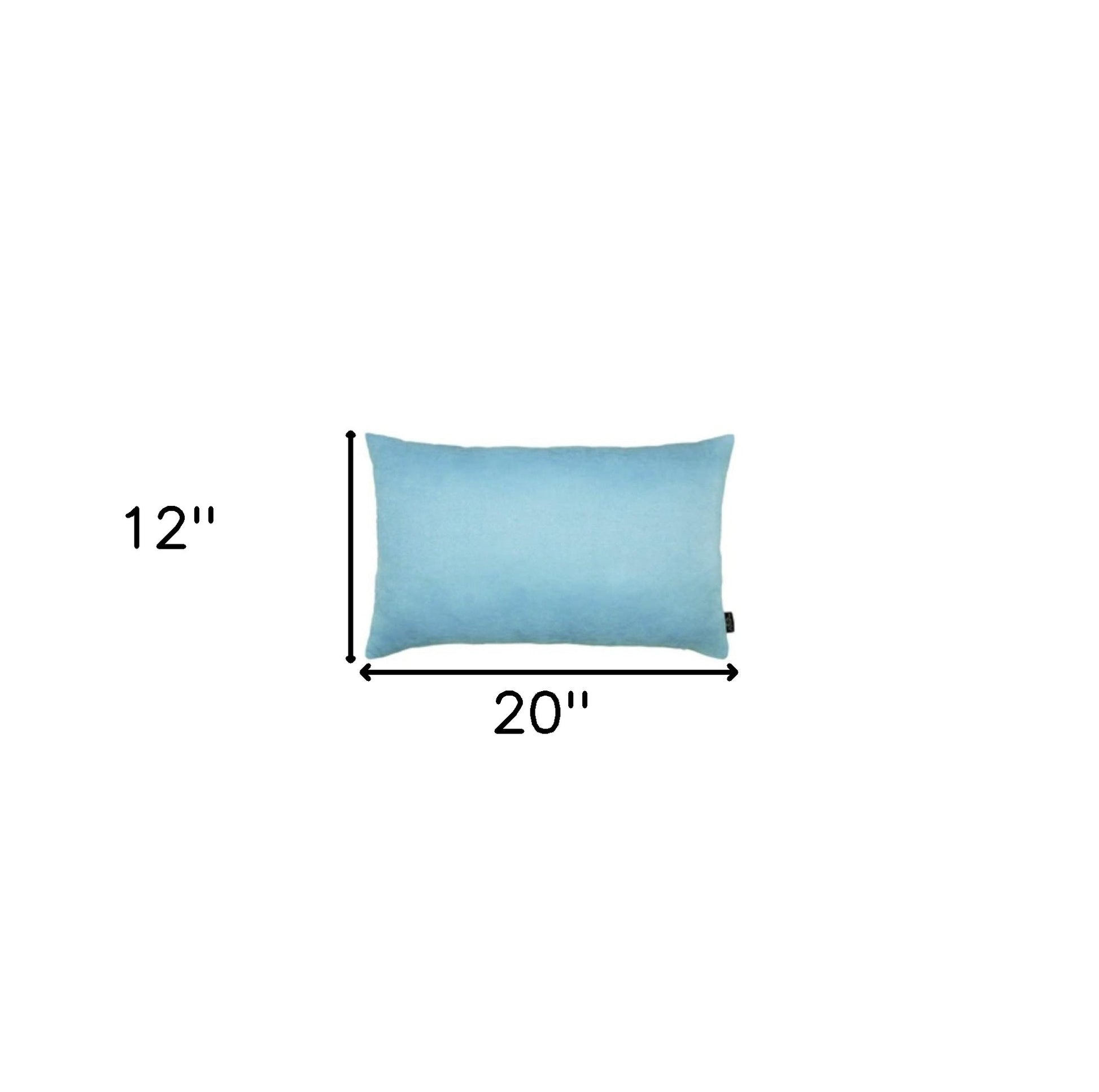 Set Of Two 12" X 20" Sky Blue Polyester Zippered Pillow Cover - Loft&Timber