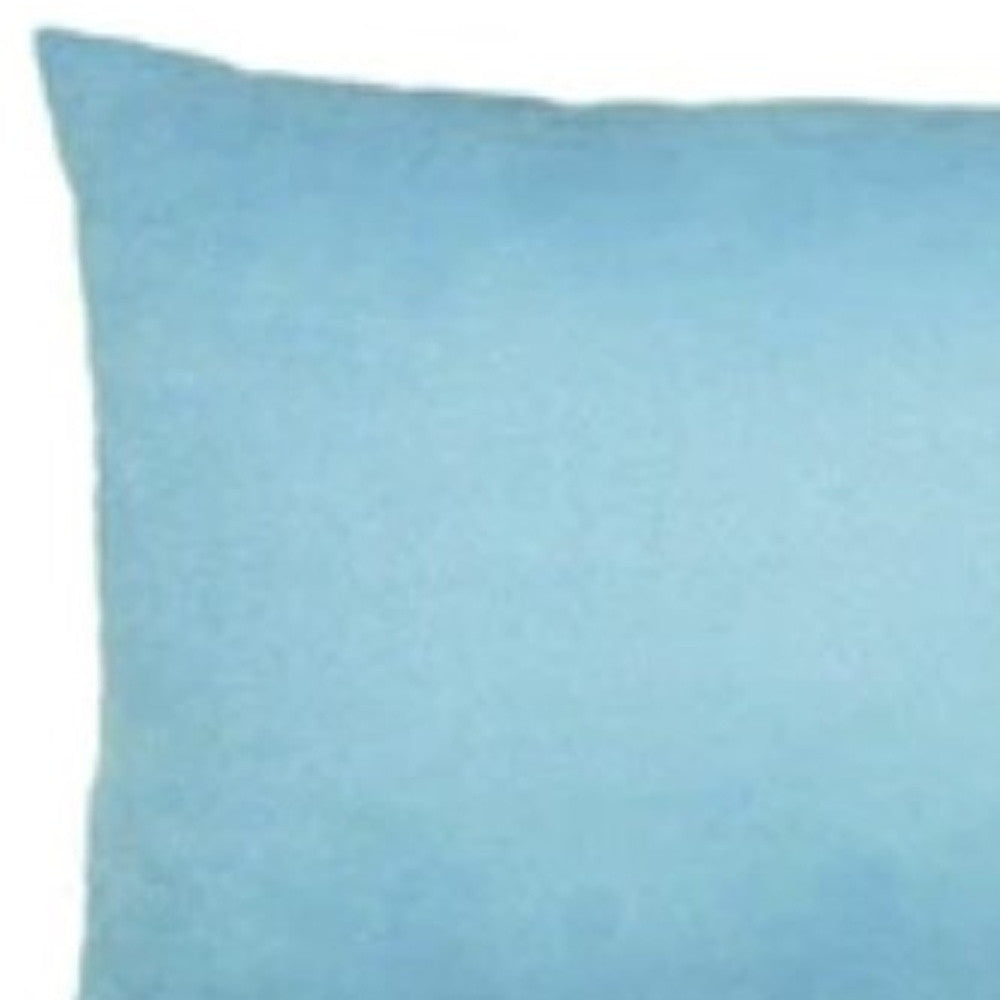 Set Of Two 12" X 20" Sky Blue Polyester Zippered Pillow Cover - Loft&Timber