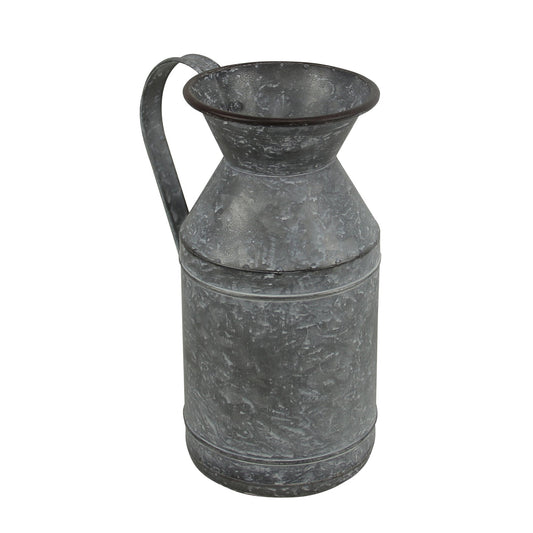 11" Gray Metal Jug Vase - Loft&Timber