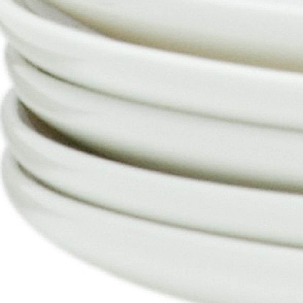 White Six Piece Porcelain Service For Six Salad Plate Set - Loft&Timber
