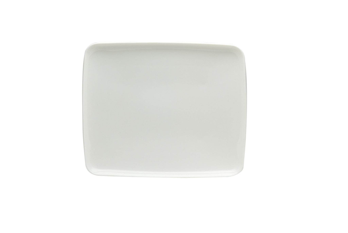 White Six Piece Rectangle Porcelain Service For Six Dinner Plate Set - Loft&Timber