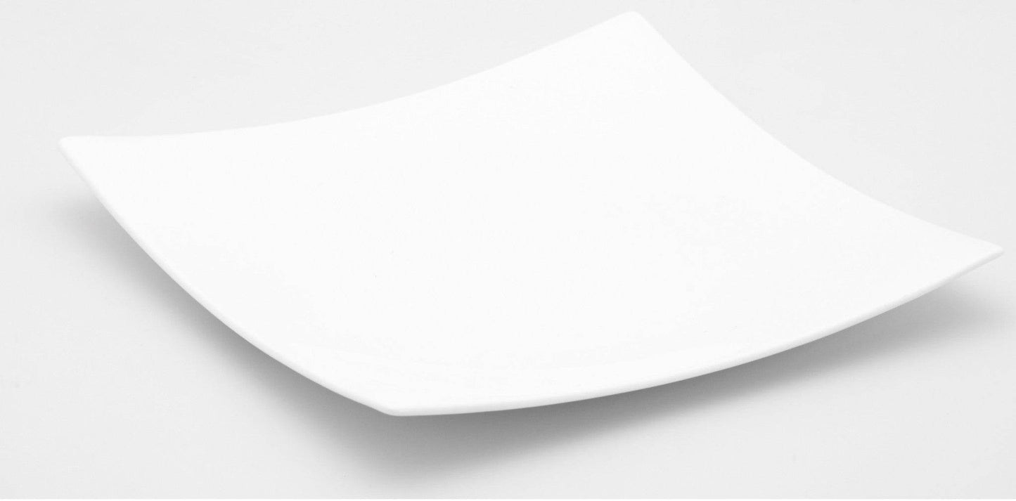 White Six Piece Square Bone China Service For Six Dinner Plate Set - Loft&Timber