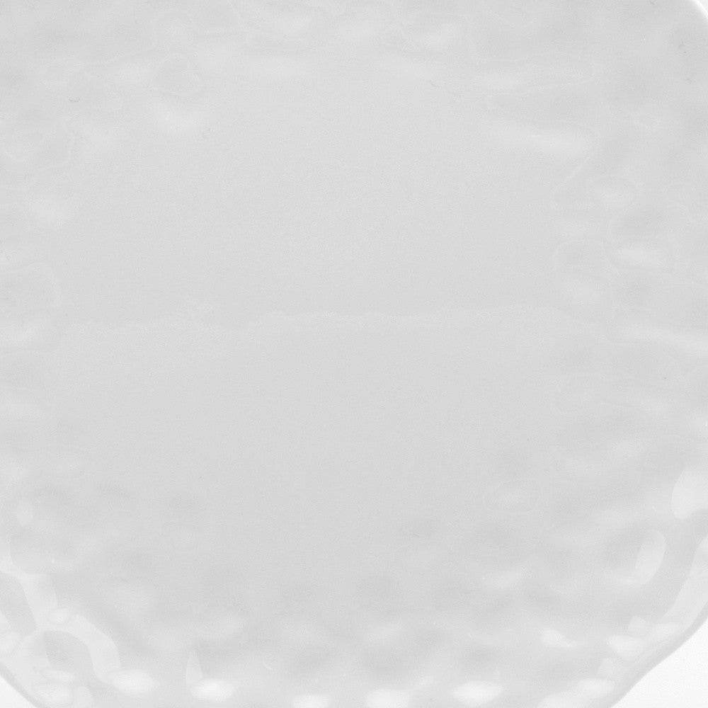 White Six Piece Round Pebbled Porcelain Service For Six Salad Plate Set - Loft&Timber