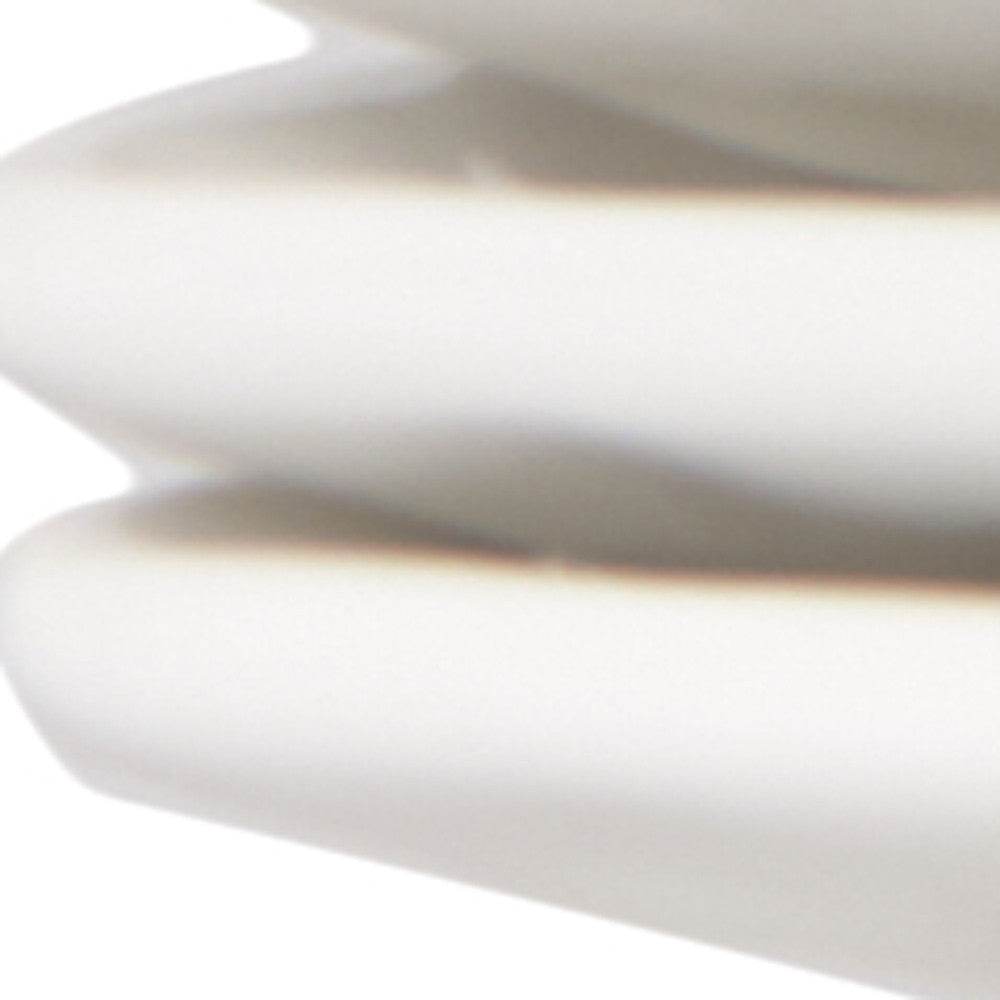 White Six Piece Rectangle Pebbled Porcelain Service For Six Dinner Plate Set - Loft&Timber