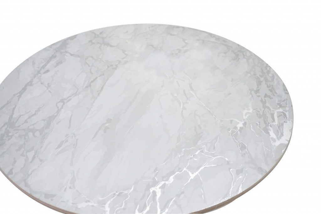 15" X 15" Silver And Gray Abstract Round Placemats-4