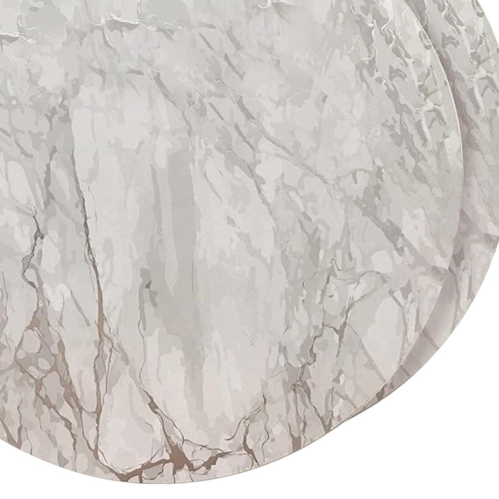 15" X 15" Silver And Gray Abstract Round Placemats-5