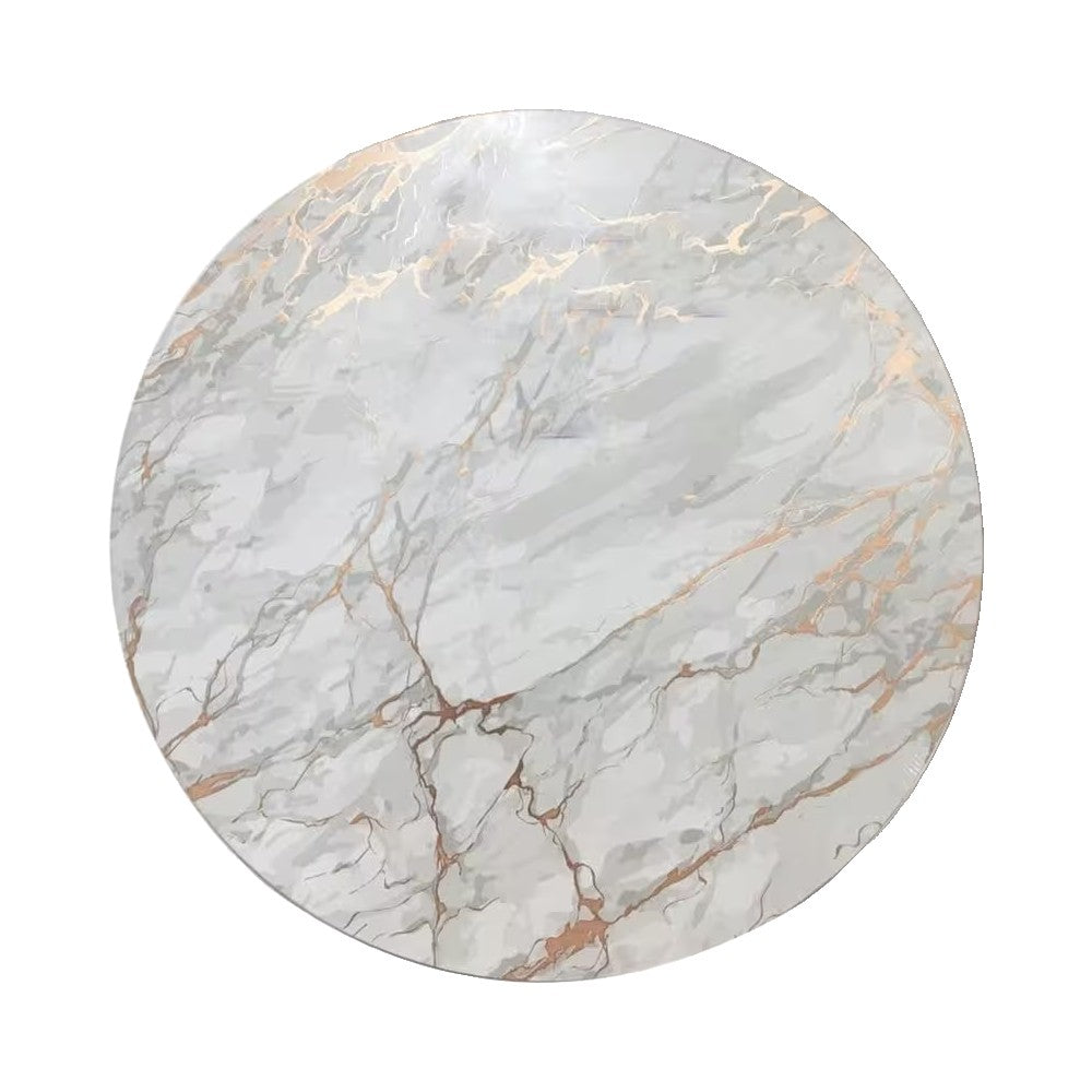 15" X 15" Gold Ivory And Gray Abstract Agglomerated cork Round Placemats - Loft&Timber