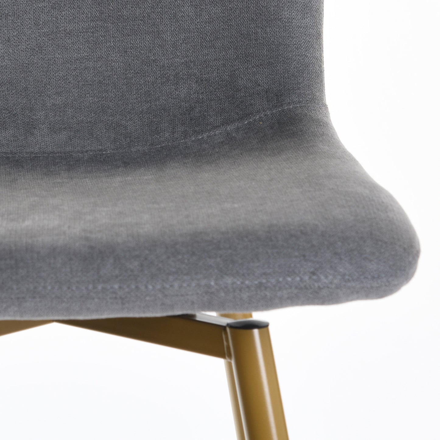 Set of Two 29" Gray And Gold Steel Bar Height Bar Chairs - Loft&Timber