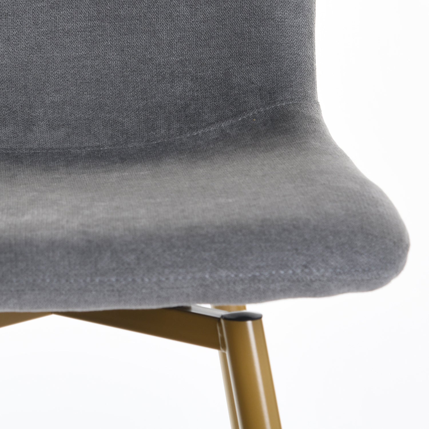 Set of Two 29" Gray And Gold Steel Bar Height Bar Chairs - Loft&Timber