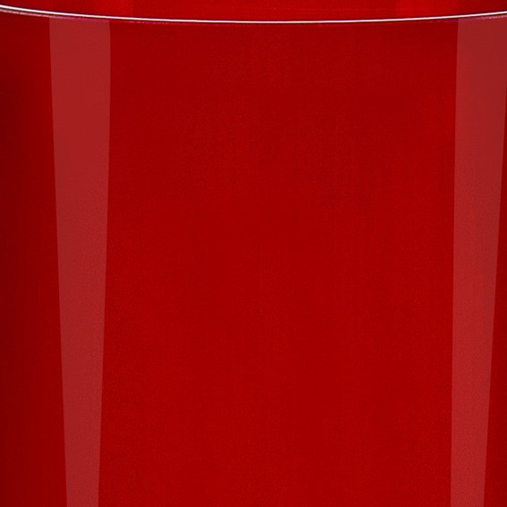 11" Red Crystal Glass Cylinder Table Vase - Loft&Timber