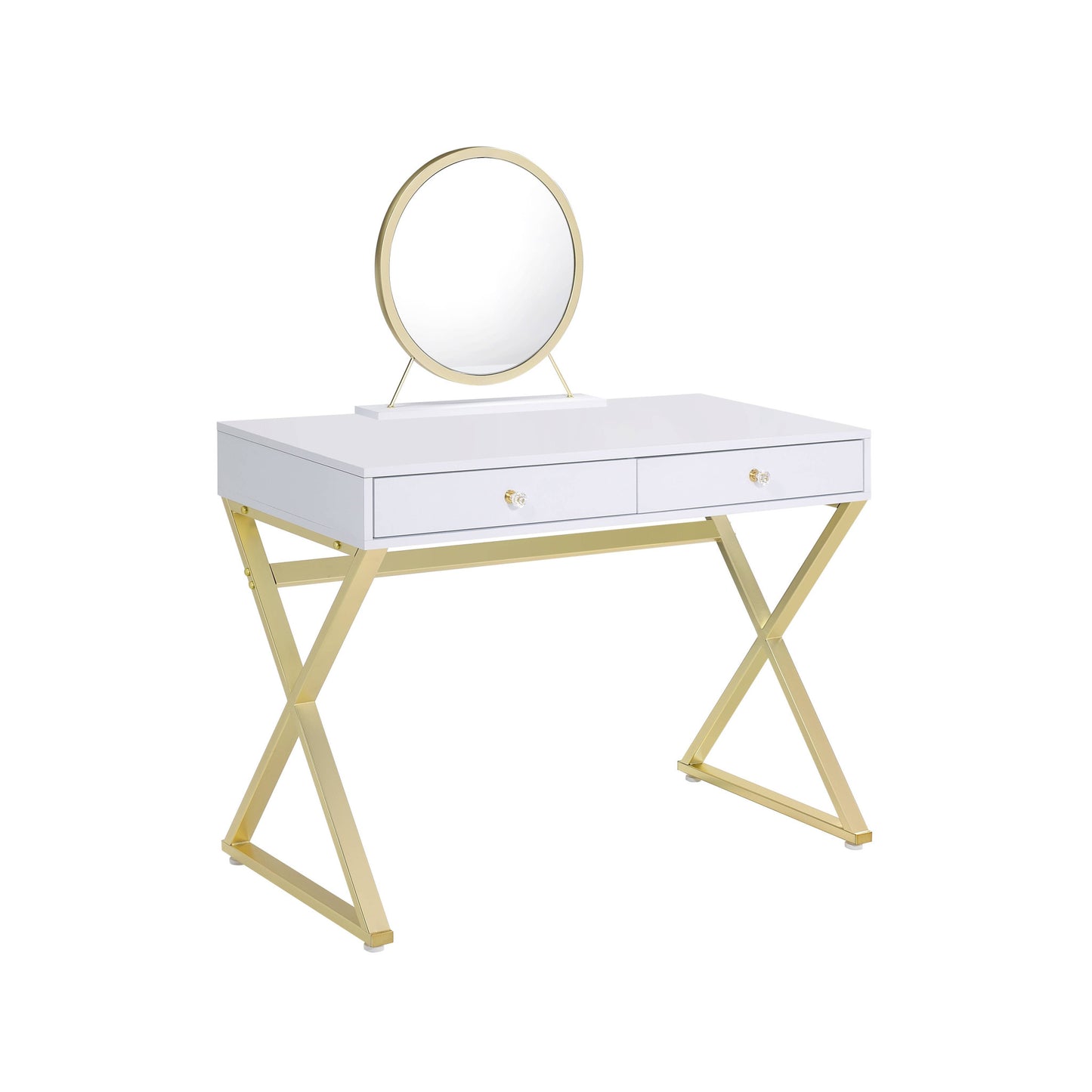 42" Mirrored Vanity Table with Mirror - Loft&Timber
