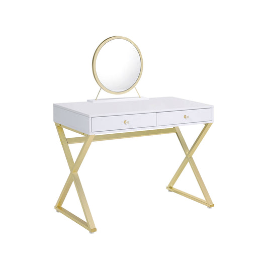 42" Mirrored Vanity Table with Mirror - Loft&Timber