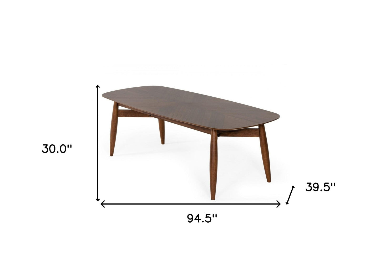 95" Brown Solid Wood Dining Table - Loft&Timber