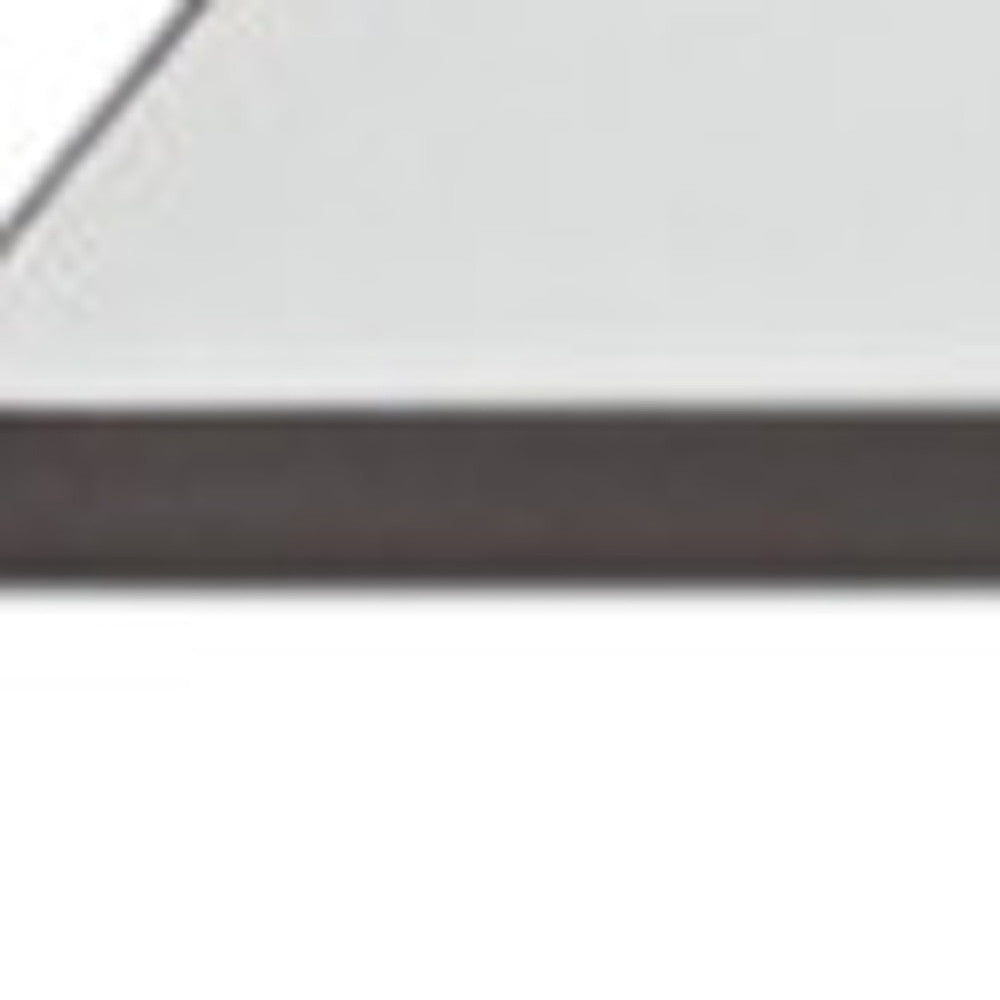 39" Clear and White Glass And Wood Square Pedestal Coffee Table With Shelf-3