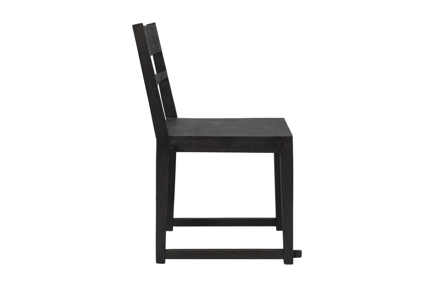 Set of Two Dark Gray Ladder Back Dining Side Chairs - Loft&Timber