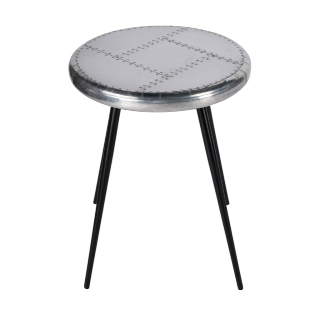 23" Silver Round End Table - Loft&Timber