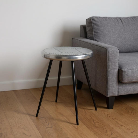 23" Silver Round End Table - Loft&Timber