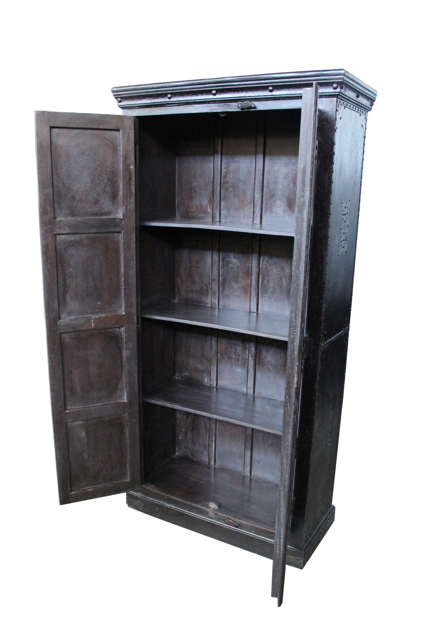 72" Dark Brown Solid Wood Pantry Or Storage Closet - Loft&Timber