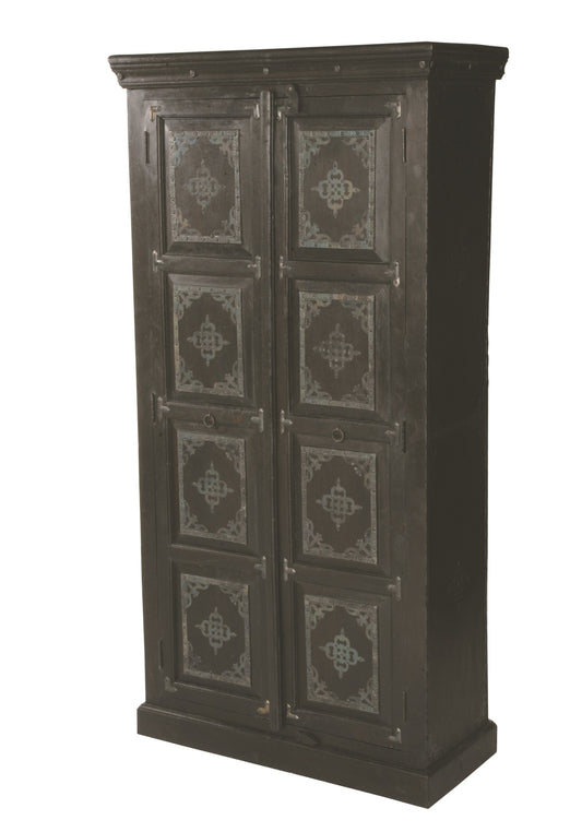 72" Dark Brown Solid Wood Pantry Or Storage Closet - Loft&Timber
