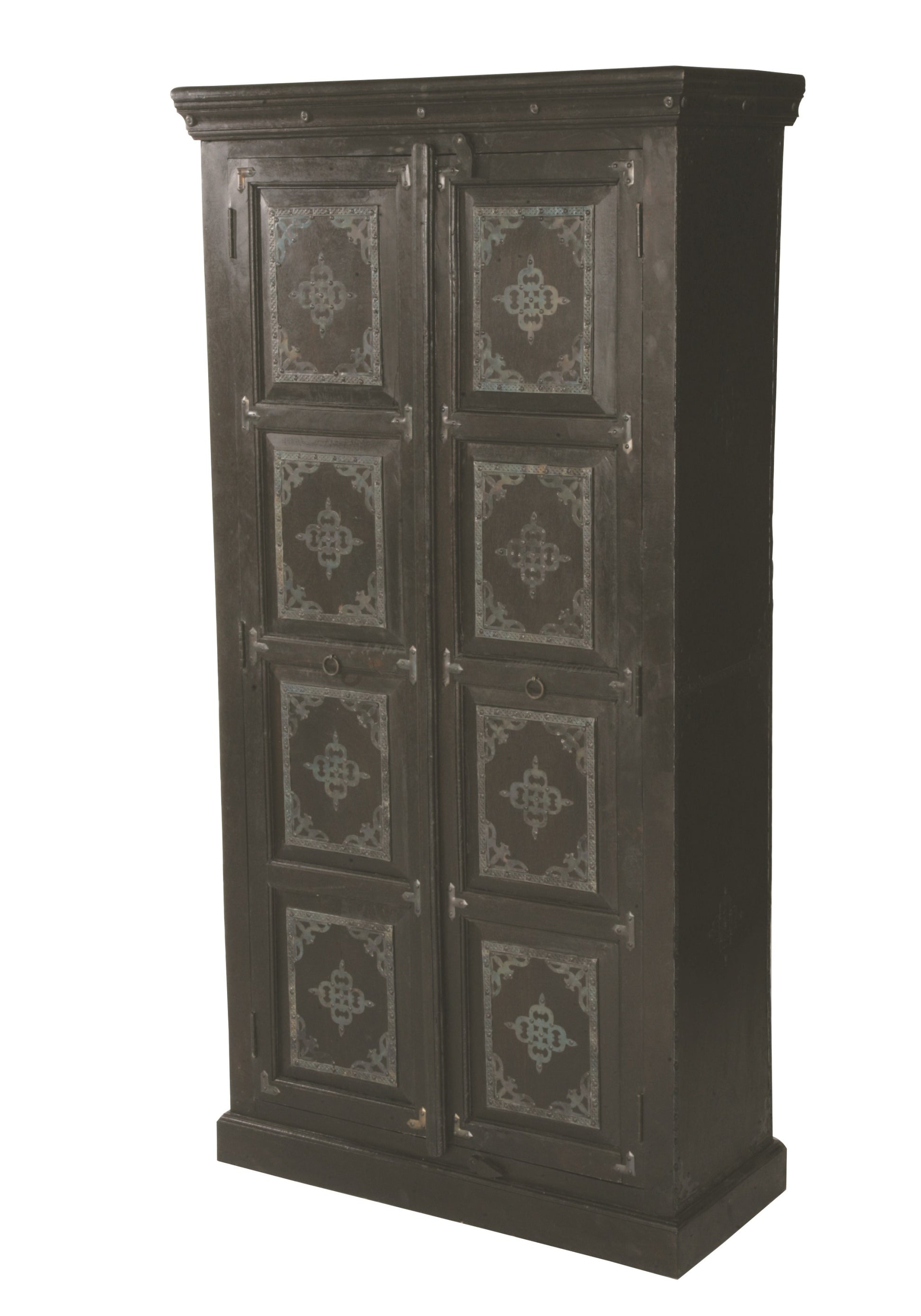 72" Dark Brown Solid Wood Pantry Or Storage Closet - Loft&Timber