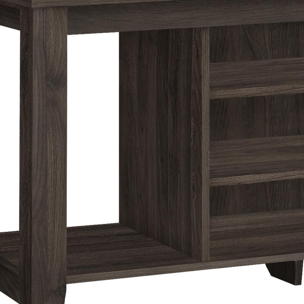 48" Brown Open Shelving TV Stand-4
