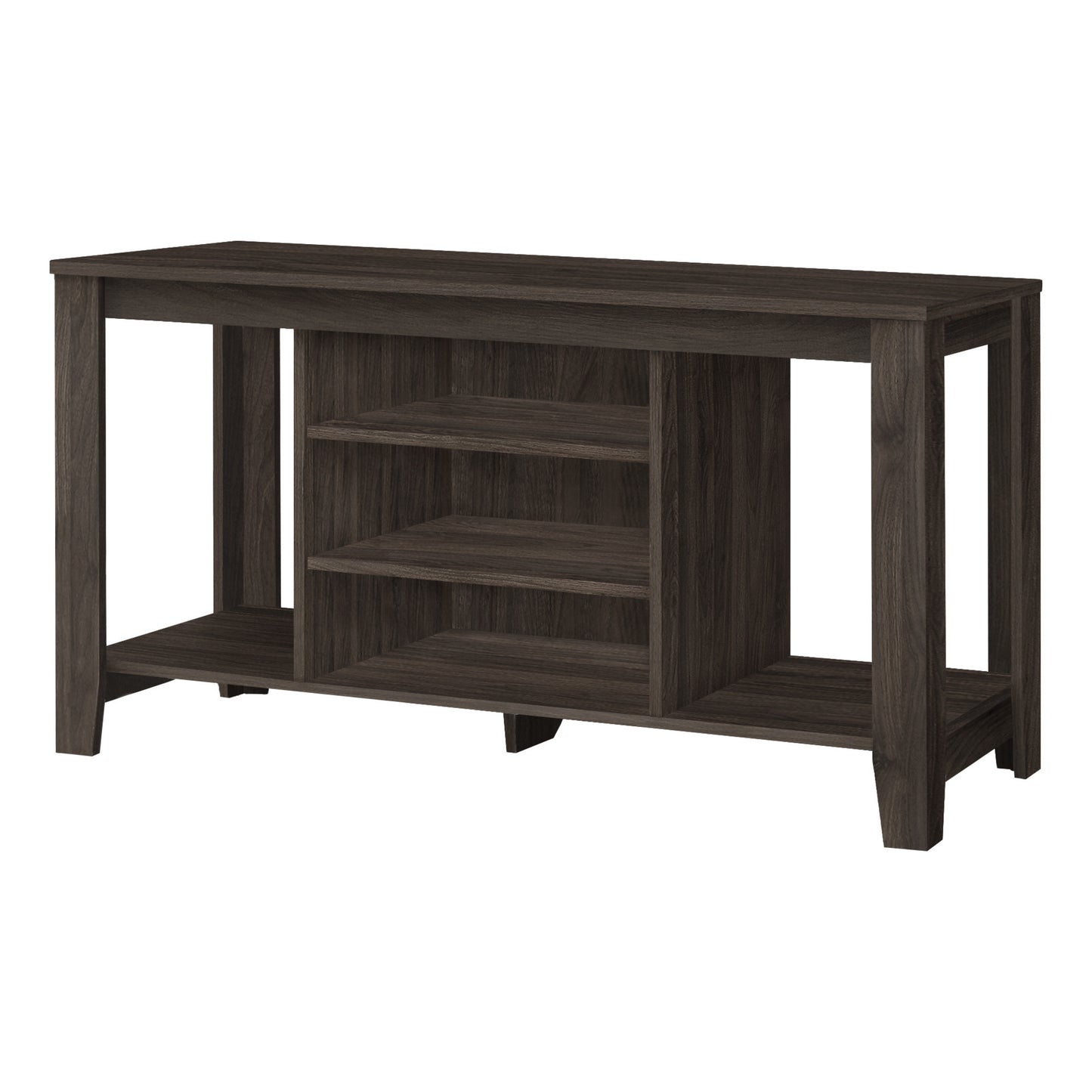 48" Brown Open Shelving TV Stand-3