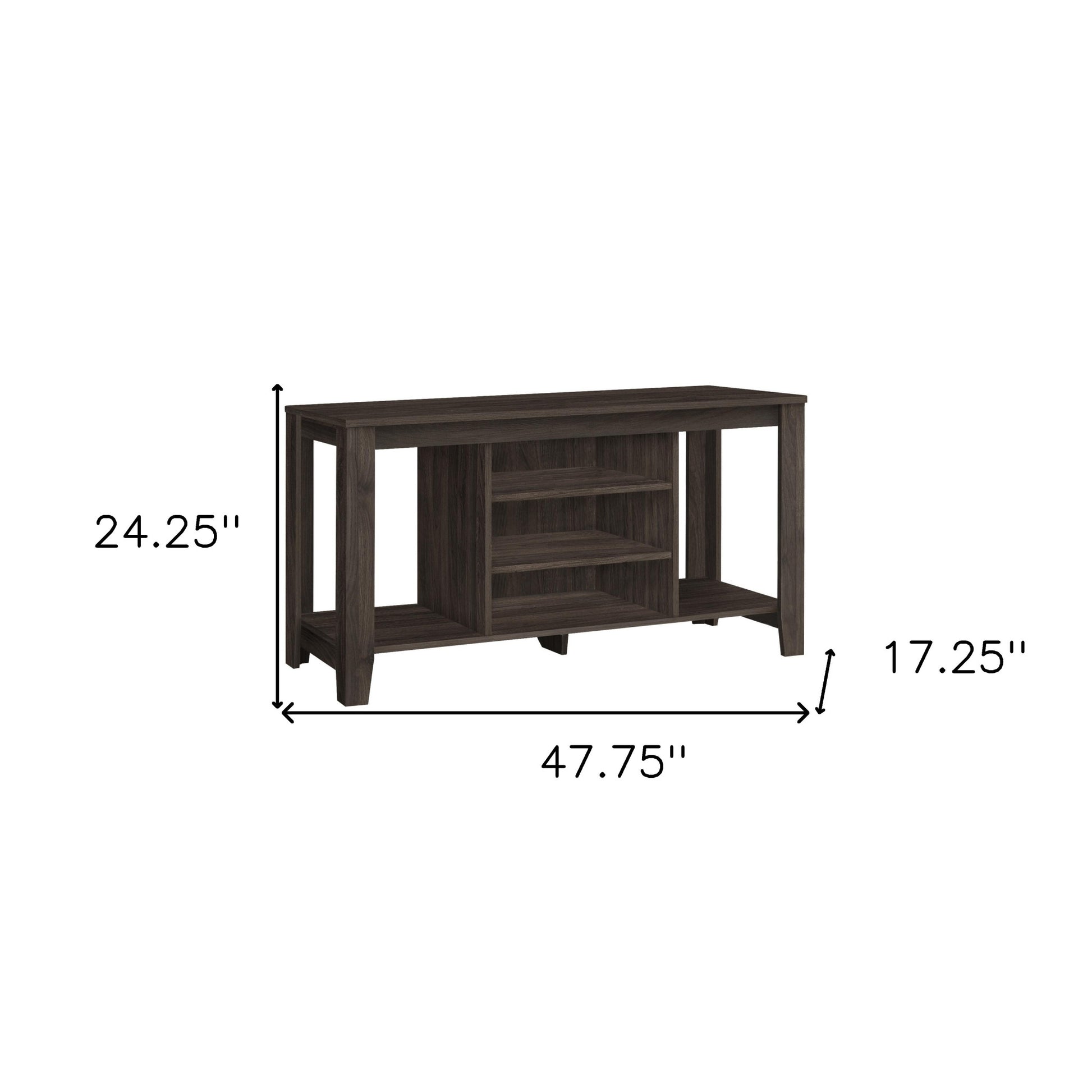 48" Brown Open Shelving TV Stand-7