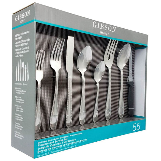 Gibson Home Wilmington Plus 55-Piece Flatware Set - Loft&Timber