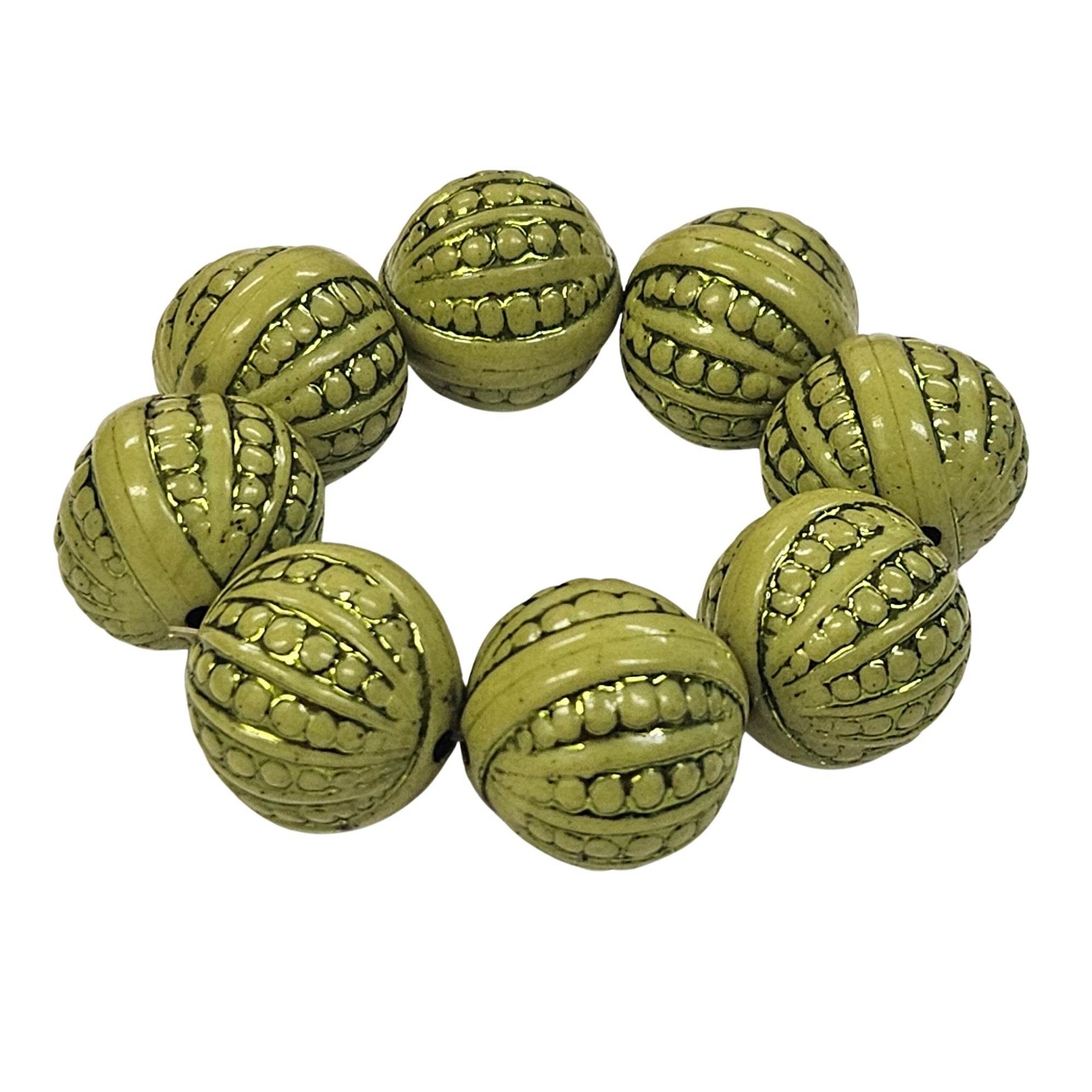 Maison Charlô | Set 4 Lemon Shine Beaded Napkin Rings | Rustic Napkin Ring | Handmade - Loft&Timber