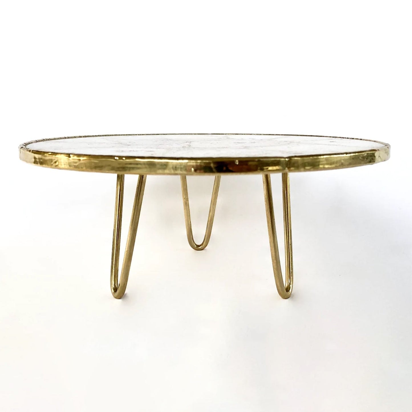 White Crystal Agate Cake Stand/Centrepiece/Display Stand/Tray 10" Round - Loft&Timber