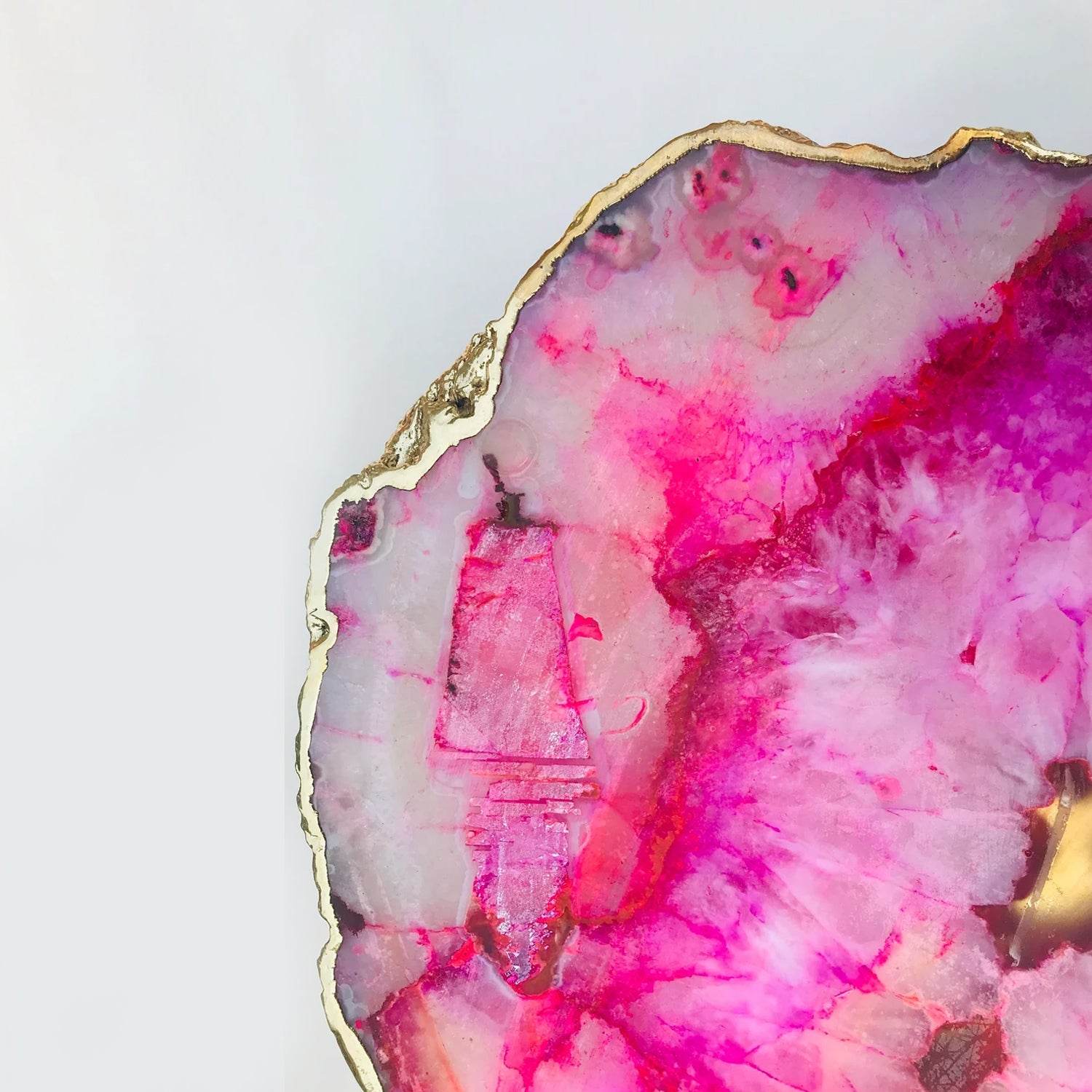 Pink Agate Cake Stand/Centrepiece/Display Stand/Tray - Loft&Timber