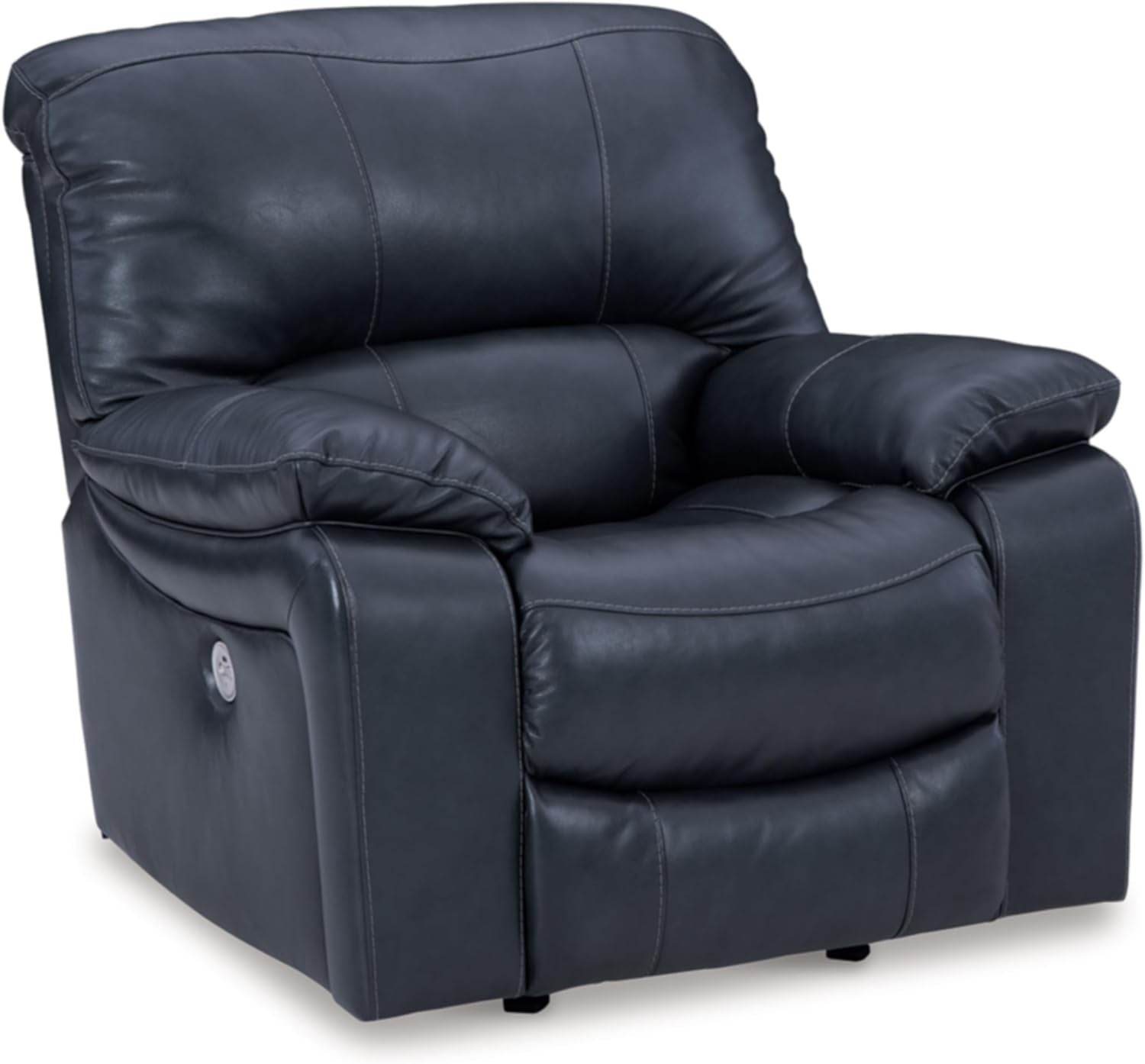 Leesworth Modern Leather Match Power Rocker Recliner USB Port, Blue - Loft&Timber