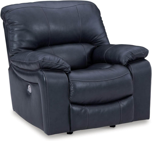Leesworth Modern Leather Match Power Rocker Recliner USB Port, Blue - Loft&Timber