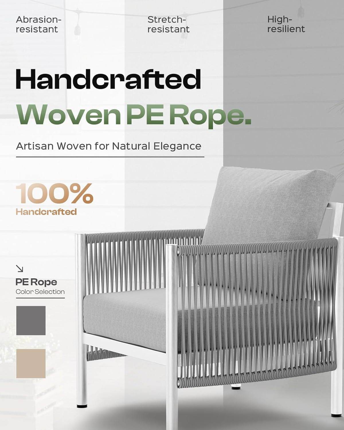 Modern Aluminum Outdoor Patio Furniture Set with Cushions - Loft&Timber