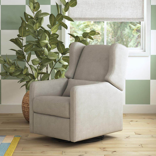 Carter'S by Arlo Recliner and Swivel Glider in Performance Grey Linen, Water Repellent - Loft&Timber