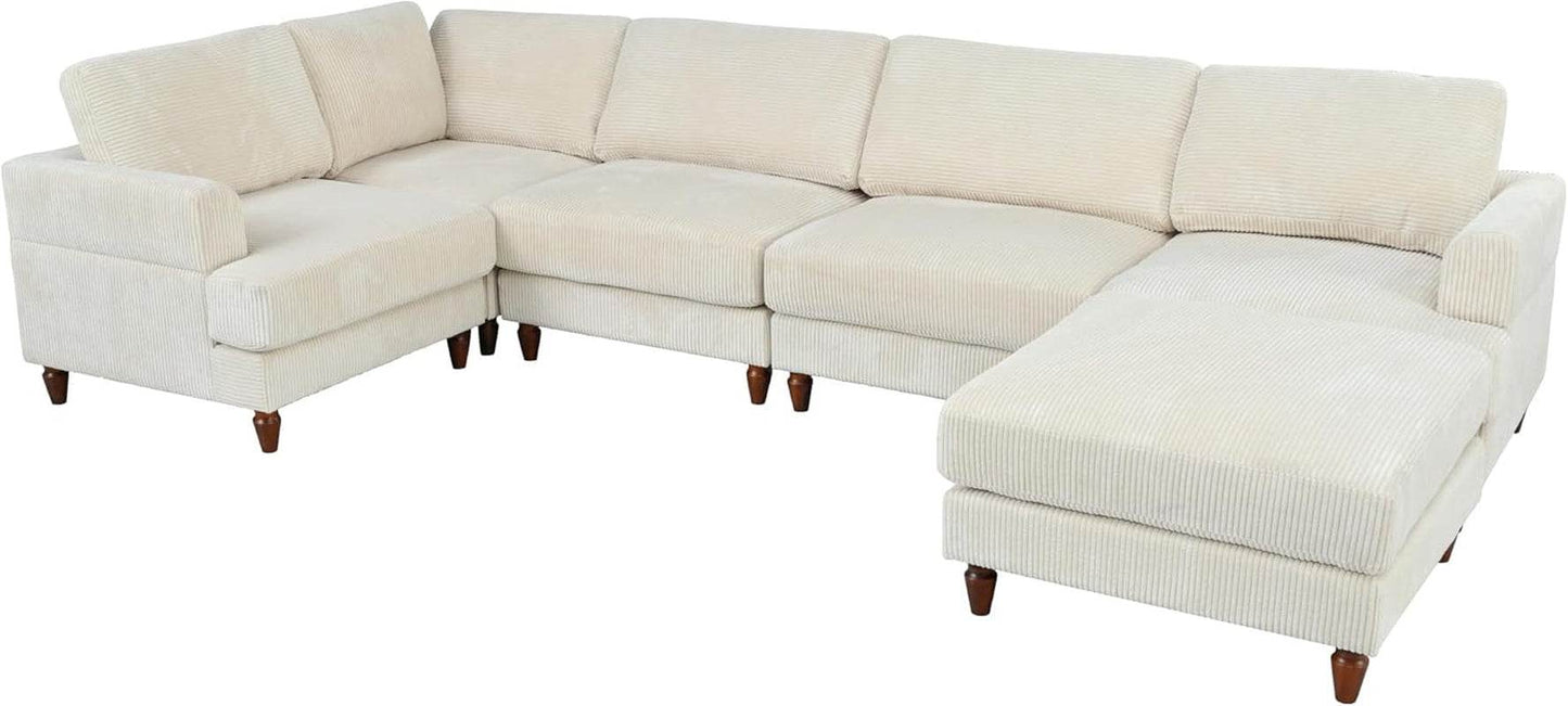 Large Sectional Sofa Couch with Ottoman - Loft&Timber