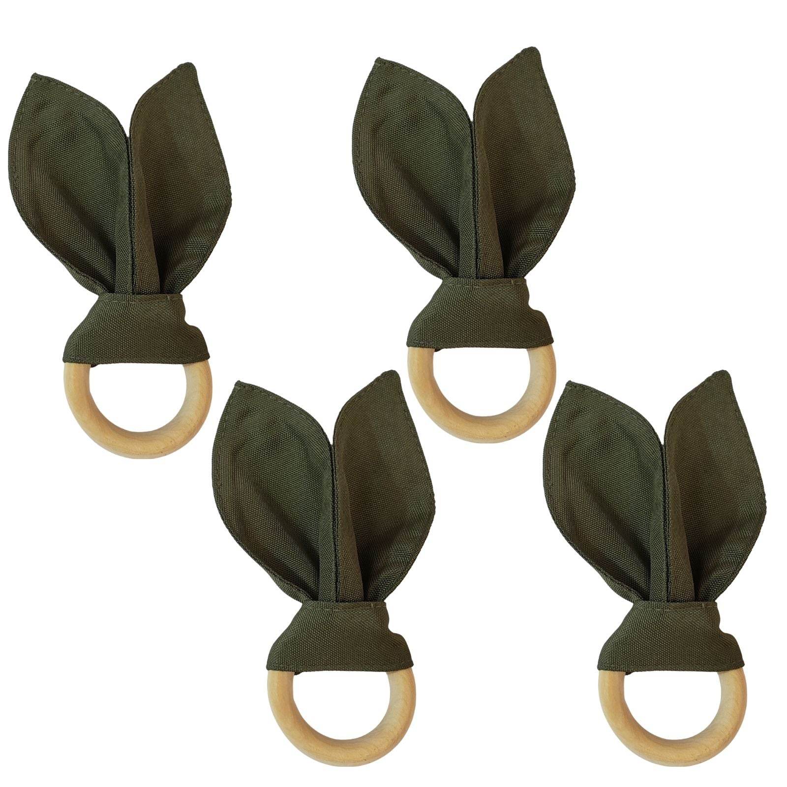 Maison Charlo | Easter Set of 4 Bonsai Bunny Ears Napkin Rings | Dining Table Decor - Loft&Timber