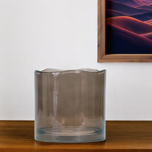 6" Brown Cylinder Glass Table Vase - Loft&Timber